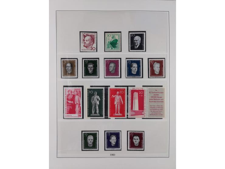 1948/2001, vorwiegend postfrische Sammlung, dabei Bund, Berlin und DDR in den Hauptnummern augenscheinlich komplett, außerdem