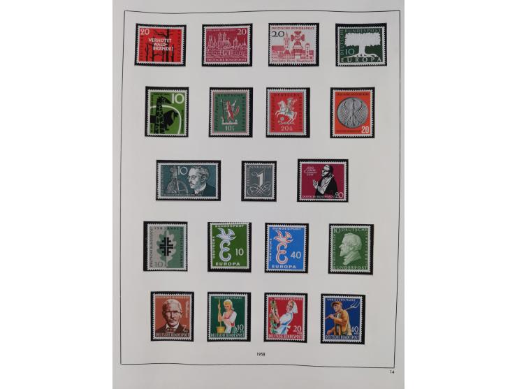 1948/2001, vorwiegend postfrische Sammlung, dabei Bund, Berlin und DDR in den Hauptnummern augenscheinlich komplett, außerdem