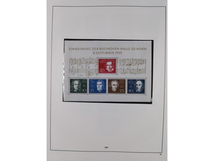 1948/2001, vorwiegend postfrische Sammlung, dabei Bund, Berlin und DDR in den Hauptnummern augenscheinlich komplett, außerdem