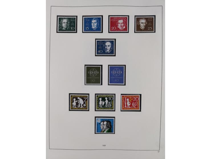 1948/2001, vorwiegend postfrische Sammlung, dabei Bund, Berlin und DDR in den Hauptnummern augenscheinlich komplett, außerdem