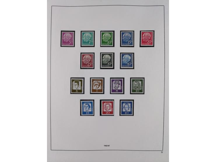 1948/2001, vorwiegend postfrische Sammlung, dabei Bund, Berlin und DDR in den Hauptnummern augenscheinlich komplett, außerdem