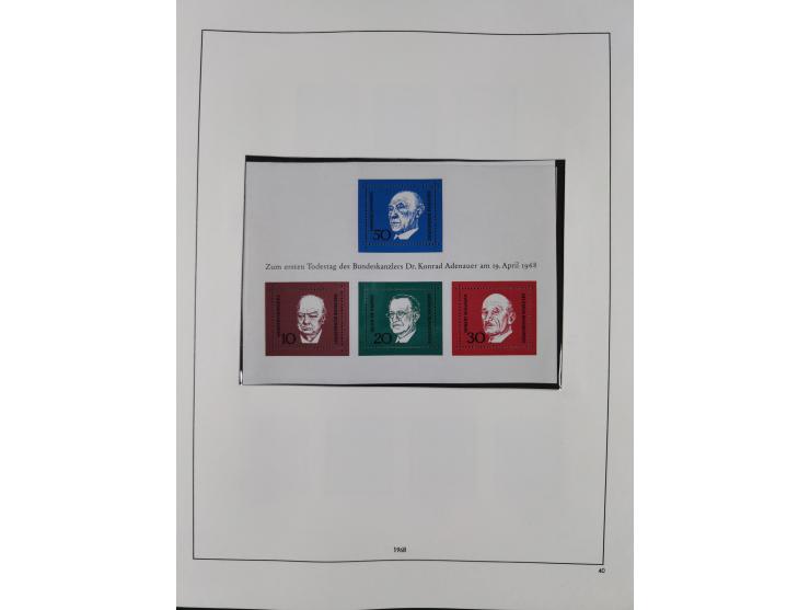 1948/2001, vorwiegend postfrische Sammlung, dabei Bund, Berlin und DDR in den Hauptnummern augenscheinlich komplett, außerdem