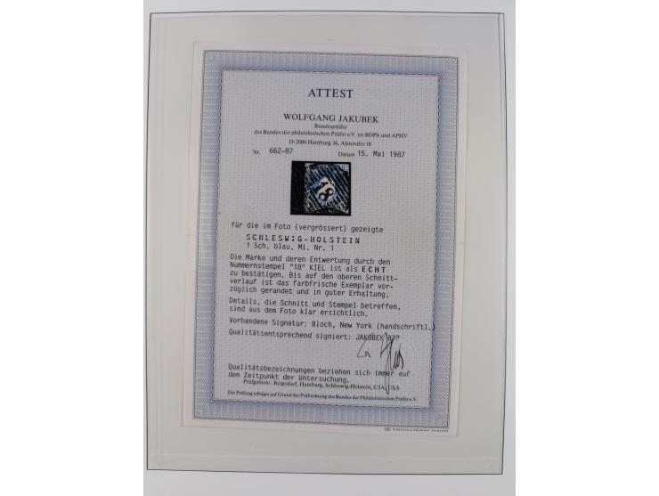 1850/67, gestempelte Sammlung mit 9 Briefen, dabei u.a. Mi. 1a und 12 (je Attest Jakubek)
