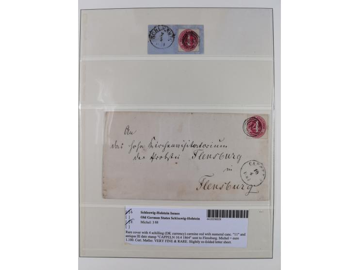 1850/67, gestempelte Sammlung mit 9 Briefen, dabei u.a. Mi. 1a und 12 (je Attest Jakubek)