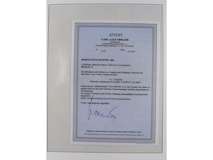 1850/67, gestempelte Sammlung mit 9 Briefen, dabei u.a. Mi. 1a und 12 (je Attest Jakubek)