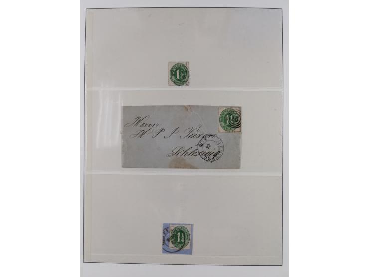 1850/67, gestempelte Sammlung mit 9 Briefen, dabei u.a. Mi. 1a und 12 (je Attest Jakubek)