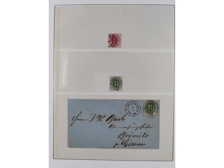 1850/67, gestempelte Sammlung mit 9 Briefen, dabei u.a. Mi. 1a und 12 (je Attest Jakubek)