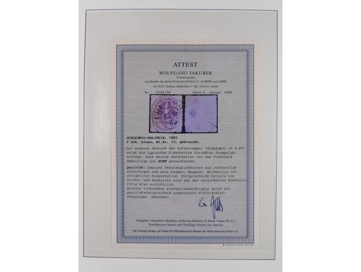 1850/67, gestempelte Sammlung mit 9 Briefen, dabei u.a. Mi. 1a und 12 (je Attest Jakubek)