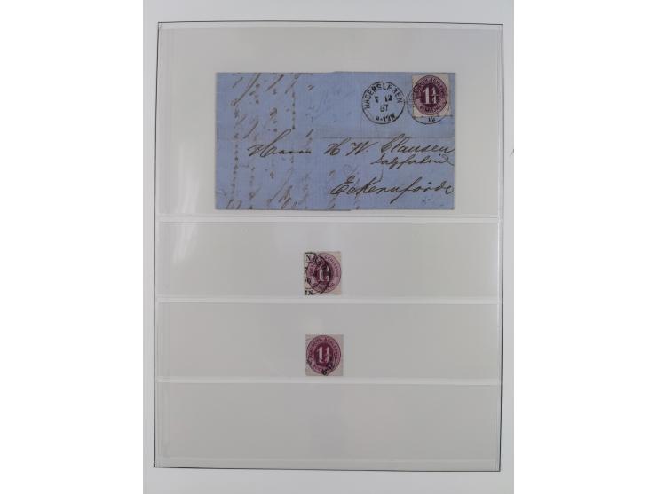 1850/67, gestempelte Sammlung mit 9 Briefen, dabei u.a. Mi. 1a und 12 (je Attest Jakubek)