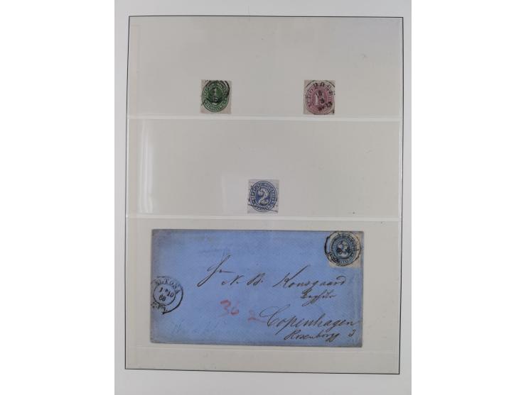 1850/67, gestempelte Sammlung mit 9 Briefen, dabei u.a. Mi. 1a und 12 (je Attest Jakubek)