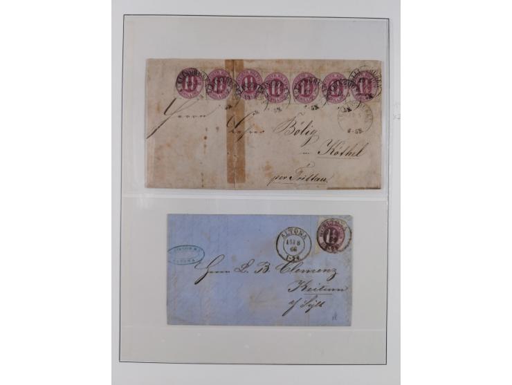 1850/67, gestempelte Sammlung mit 9 Briefen, dabei u.a. Mi. 1a und 12 (je Attest Jakubek)