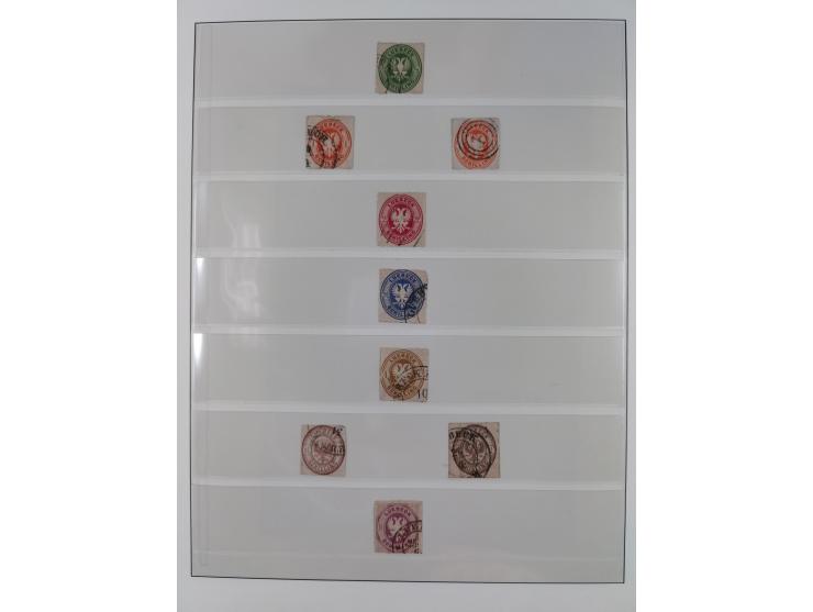 1859/67, gestempelte Sammlung mit Mi. 2, 4 (Attest bzw. Kurzbefund Brettl BPP) und 7 (Fotobefund Flemming BPP)&nbsp;