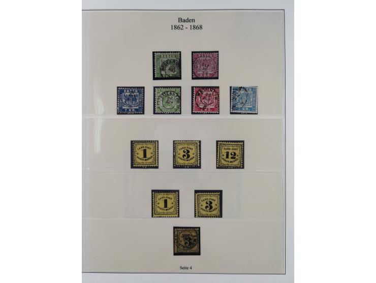 1851/58, meist gestempelte Sammlung und 4 Briefe, dabei u.a. Mi.-Nr. 1a, 1b, 16 auf Brief und Briefstück, 17c, 21, etc., fern