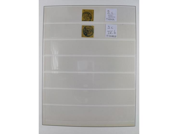 1851/1920, gestempelte Sammlung mit fast allen Farben und vielen Typen, dabei u.a. Mi. 1c, 2b, 4c, 5 I und II, 10 a, 11 b, 15