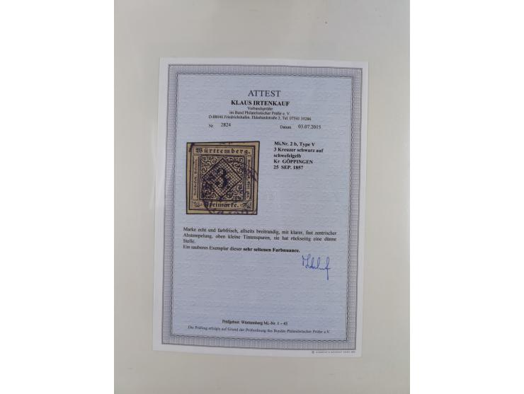 1851/1920, gestempelte Sammlung mit fast allen Farben und vielen Typen, dabei u.a. Mi. 1c, 2b, 4c, 5 I und II, 10 a, 11 b, 15