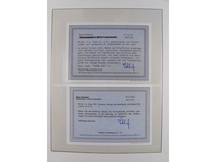 1851/1920, gestempelte Sammlung mit fast allen Farben und vielen Typen, dabei u.a. Mi. 1c, 2b, 4c, 5 I und II, 10 a, 11 b, 15