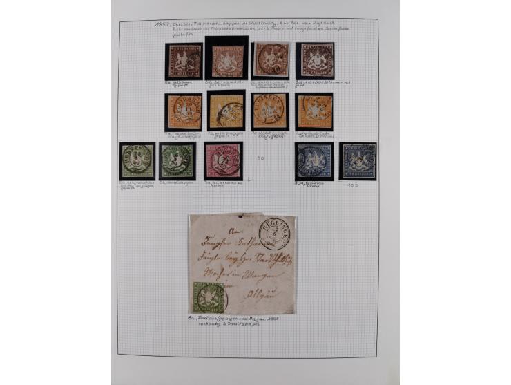 1851/1920, gestempelte Sammlung mit fast allen Farben und vielen Typen, dabei u.a. Mi. 1c, 2b, 4c, 5 I und II, 10 a, 11 b, 15