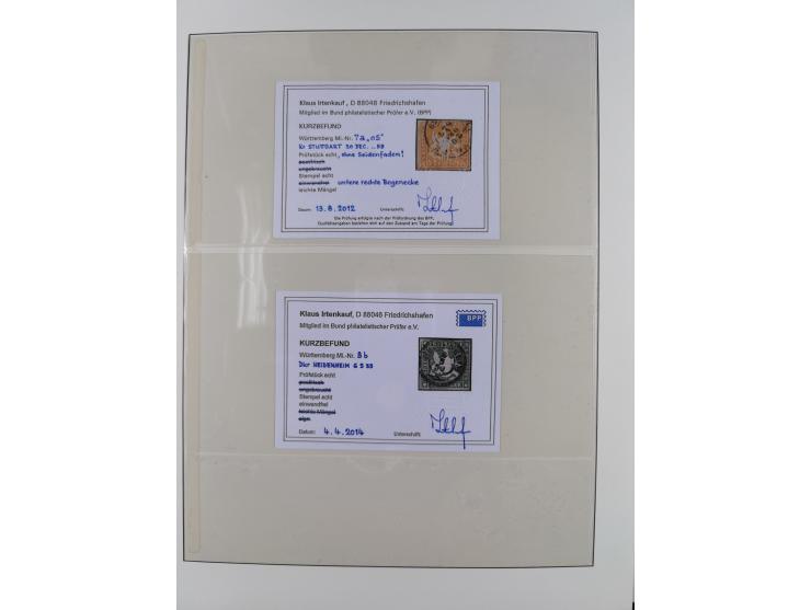 1851/1920, gestempelte Sammlung mit fast allen Farben und vielen Typen, dabei u.a. Mi. 1c, 2b, 4c, 5 I und II, 10 a, 11 b, 15