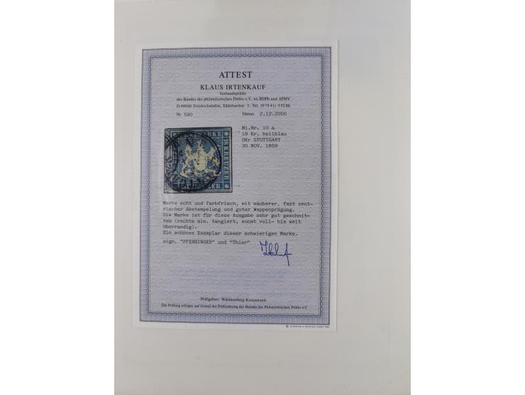 1851/1920, gestempelte Sammlung mit fast allen Farben und vielen Typen, dabei u.a. Mi. 1c, 2b, 4c, 5 I und II, 10 a, 11 b, 15