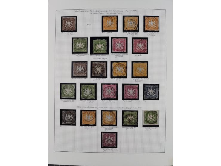 1851/1920, gestempelte Sammlung mit fast allen Farben und vielen Typen, dabei u.a. Mi. 1c, 2b, 4c, 5 I und II, 10 a, 11 b, 15