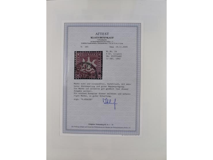 1851/1920, gestempelte Sammlung mit fast allen Farben und vielen Typen, dabei u.a. Mi. 1c, 2b, 4c, 5 I und II, 10 a, 11 b, 15