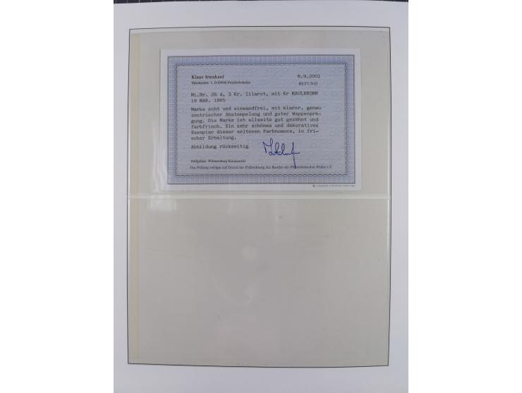 1851/1920, gestempelte Sammlung mit fast allen Farben und vielen Typen, dabei u.a. Mi. 1c, 2b, 4c, 5 I und II, 10 a, 11 b, 15