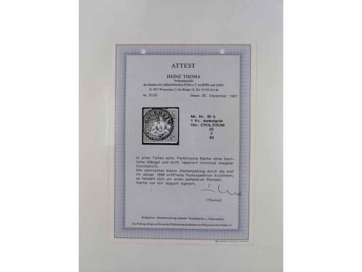 1851/1920, gestempelte Sammlung mit fast allen Farben und vielen Typen, dabei u.a. Mi. 1c, 2b, 4c, 5 I und II, 10 a, 11 b, 15