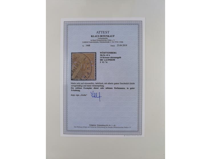 1851/1920, gestempelte Sammlung mit fast allen Farben und vielen Typen, dabei u.a. Mi. 1c, 2b, 4c, 5 I und II, 10 a, 11 b, 15