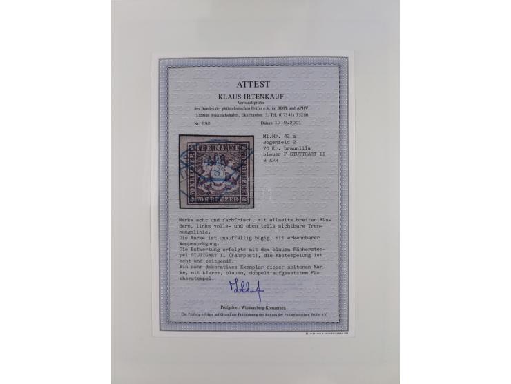 1851/1920, gestempelte Sammlung mit fast allen Farben und vielen Typen, dabei u.a. Mi. 1c, 2b, 4c, 5 I und II, 10 a, 11 b, 15