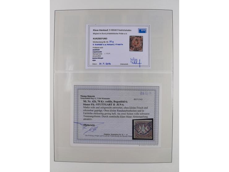 1851/1920, gestempelte Sammlung mit fast allen Farben und vielen Typen, dabei u.a. Mi. 1c, 2b, 4c, 5 I und II, 10 a, 11 b, 15