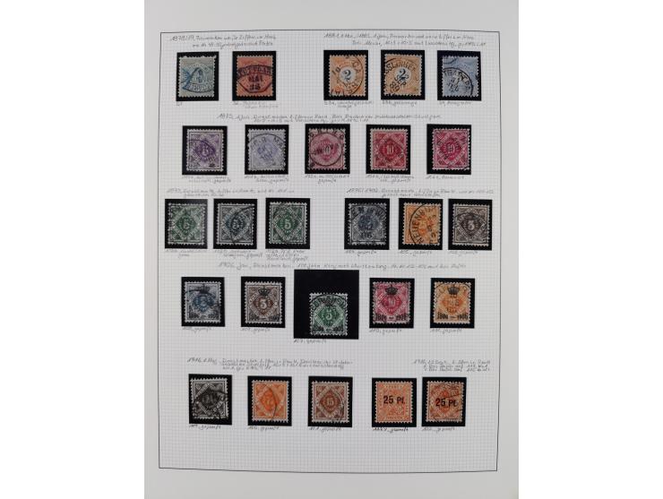 1851/1920, gestempelte Sammlung mit fast allen Farben und vielen Typen, dabei u.a. Mi. 1c, 2b, 4c, 5 I und II, 10 a, 11 b, 15