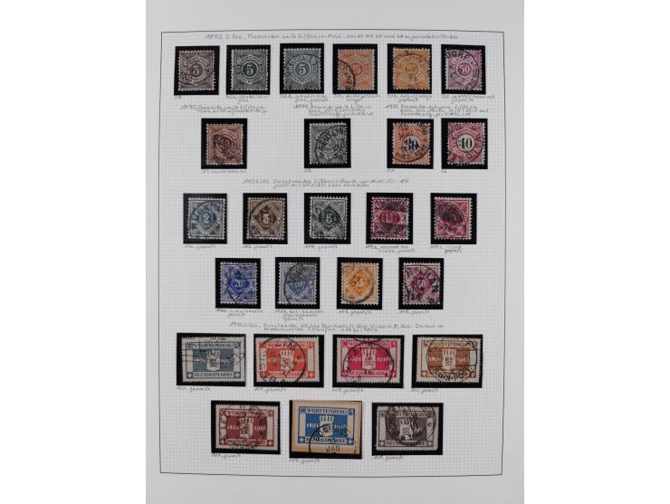 1851/1920, gestempelte Sammlung mit fast allen Farben und vielen Typen, dabei u.a. Mi. 1c, 2b, 4c, 5 I und II, 10 a, 11 b, 15