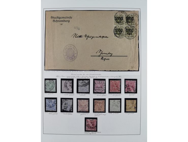 1851/1920, gestempelte Sammlung mit fast allen Farben und vielen Typen, dabei u.a. Mi. 1c, 2b, 4c, 5 I und II, 10 a, 11 b, 15