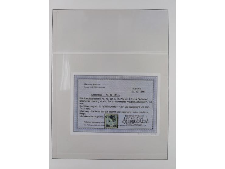 1851/1920, gestempelte Sammlung mit fast allen Farben und vielen Typen, dabei u.a. Mi. 1c, 2b, 4c, 5 I und II, 10 a, 11 b, 15