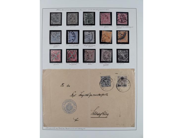 1851/1920, gestempelte Sammlung mit fast allen Farben und vielen Typen, dabei u.a. Mi. 1c, 2b, 4c, 5 I und II, 10 a, 11 b, 15