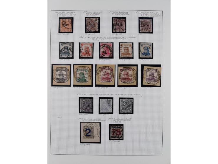1851/1920, gestempelte Sammlung mit fast allen Farben und vielen Typen, dabei u.a. Mi. 1c, 2b, 4c, 5 I und II, 10 a, 11 b, 15