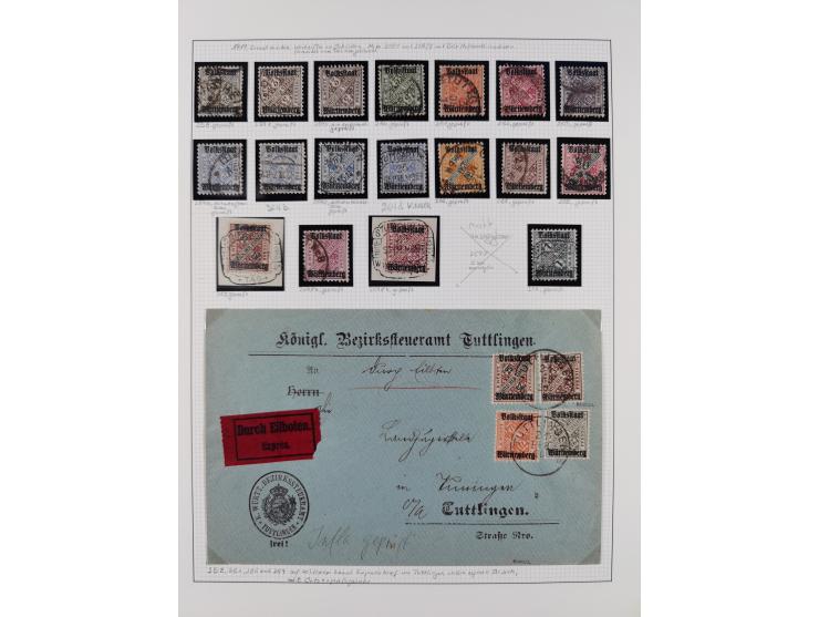 1851/1920, gestempelte Sammlung mit fast allen Farben und vielen Typen, dabei u.a. Mi. 1c, 2b, 4c, 5 I und II, 10 a, 11 b, 15