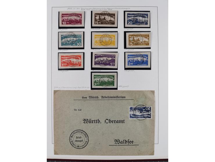 1851/1920, gestempelte Sammlung mit fast allen Farben und vielen Typen, dabei u.a. Mi. 1c, 2b, 4c, 5 I und II, 10 a, 11 b, 15