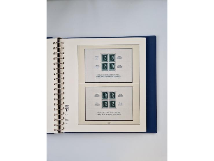 1933/45, meist postfrische, in den Hauptnummern augenscheinlich komplette, Sammlung, des Weiteren etwas Bes. WK. II inkl. Eis