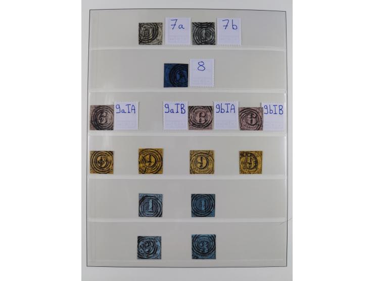 1851/67, gestempelte Sammlungen Bergedorf, Sachsen, Taxis und NDP&nbsp;