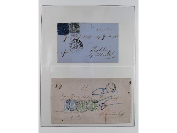 1851/67, gestempelte Sammlungen Bergedorf, Sachsen, Taxis und NDP&nbsp;