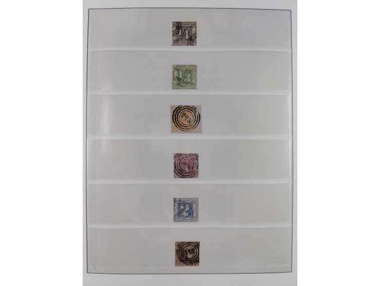 1851/67, gestempelte Sammlungen Bergedorf, Sachsen, Taxis und NDP&nbsp;