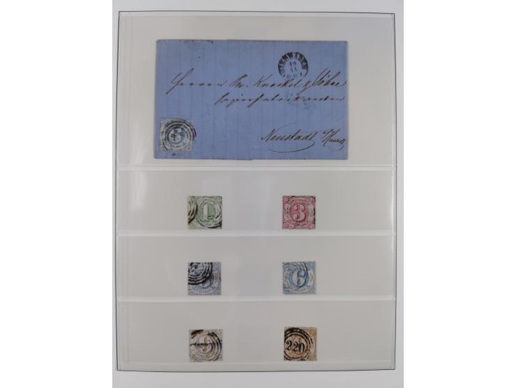 1851/67, gestempelte Sammlungen Bergedorf, Sachsen, Taxis und NDP&nbsp;