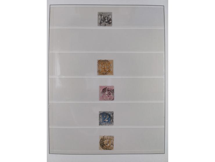 1851/67, gestempelte Sammlungen Bergedorf, Sachsen, Taxis und NDP&nbsp;