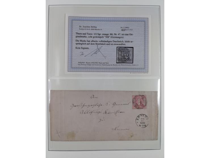 1851/67, gestempelte Sammlungen Bergedorf, Sachsen, Taxis und NDP&nbsp;