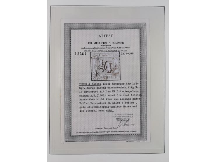 1851/67, gestempelte Sammlungen Bergedorf, Sachsen, Taxis und NDP&nbsp;