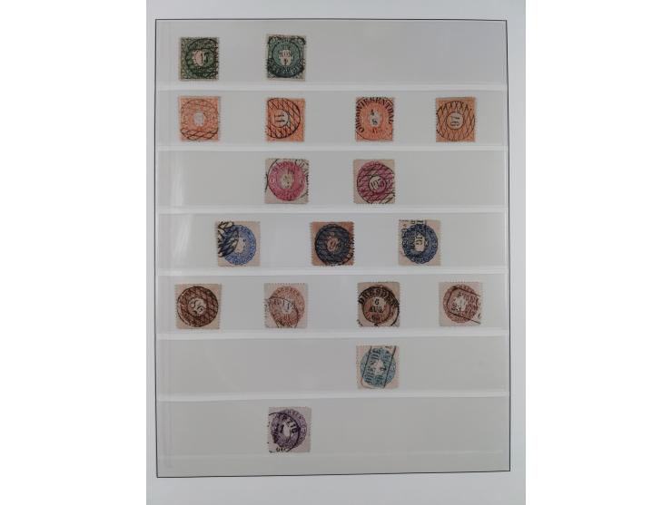 1851/67, gestempelte Sammlungen Bergedorf, Sachsen, Taxis und NDP&nbsp;