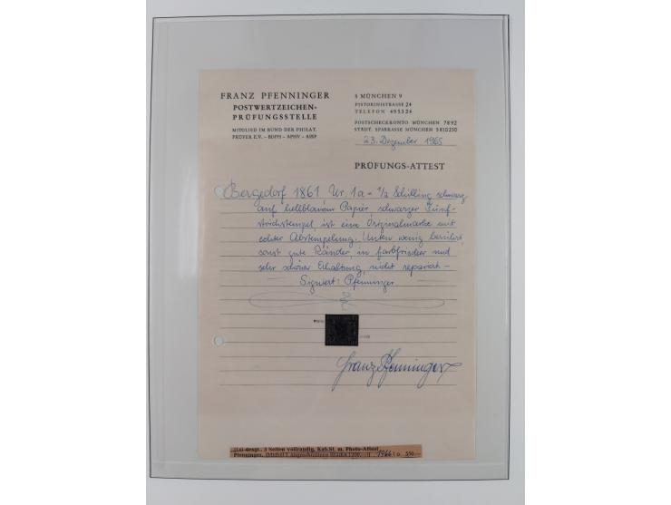 1851/67, gestempelte Sammlungen Bergedorf, Sachsen, Taxis und NDP&nbsp;