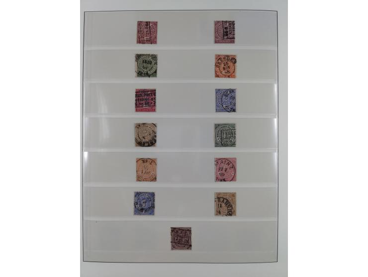 1851/67, gestempelte Sammlungen Bergedorf, Sachsen, Taxis und NDP&nbsp;