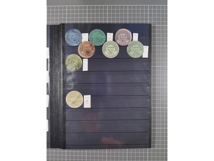 1867/90, Interpostal seals, collection of about 218 different, several cancelled, including offices abroad